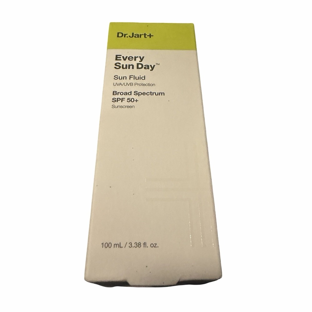 Dr Jart+ Every Sun Day Sun Fluid SPF 50+ Sunscreen 3.38 oz 100ml Sealed